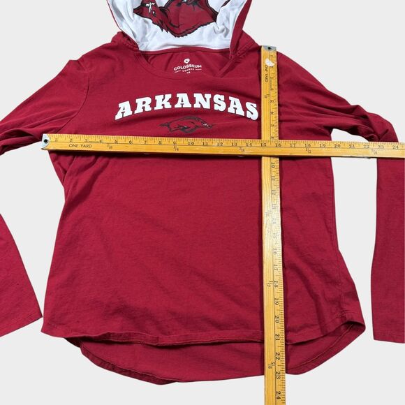 Colosseum Arkansas Razorbacks Womens Medium Red Pullover Hoodie Sweatshirt NCAA - Picture 8 of 8